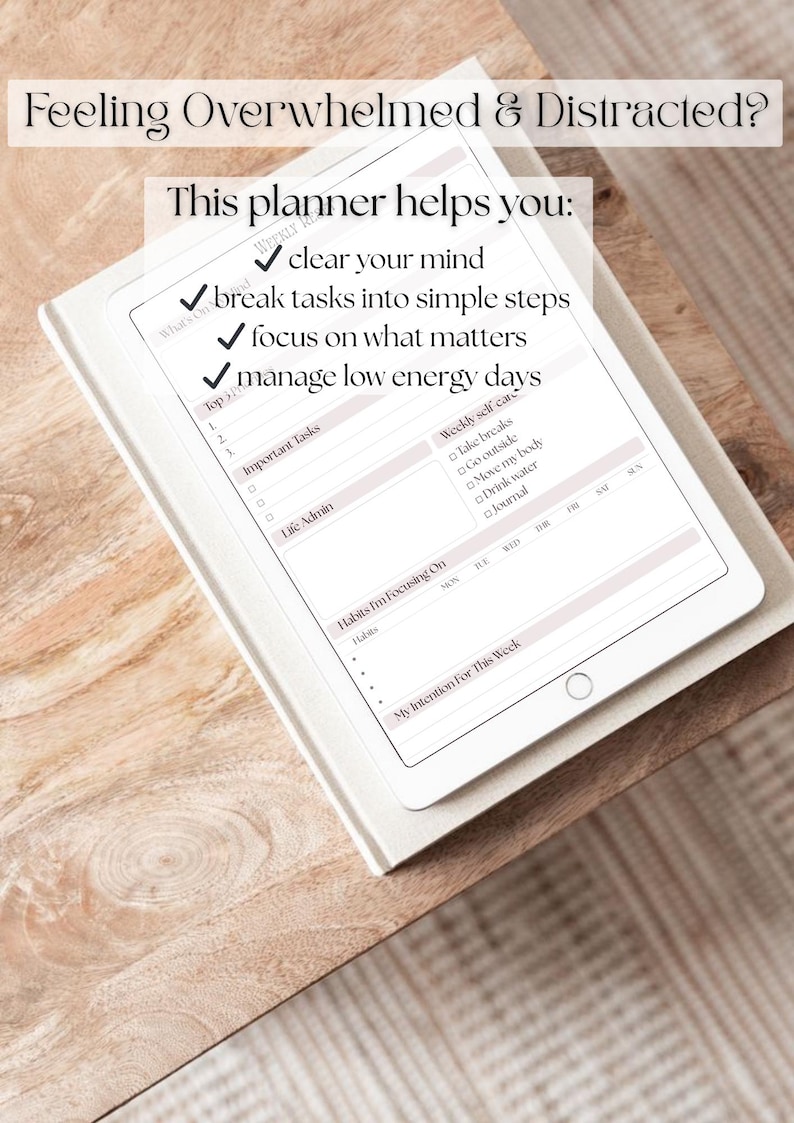 ADHD Focus Planner Printable | Neurodivergent Productivity System ...