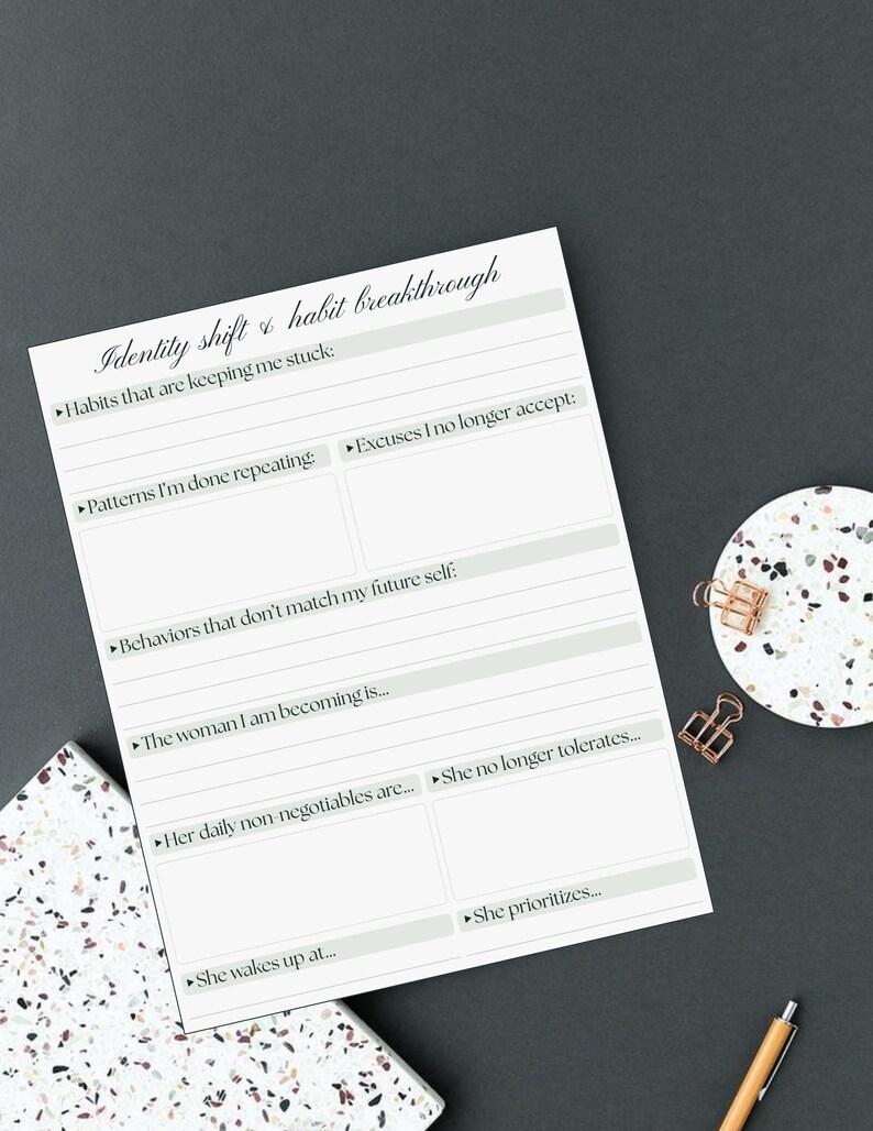 90 Day Life Reset Planner | 12 Week Transformation Workbook | Habit ...