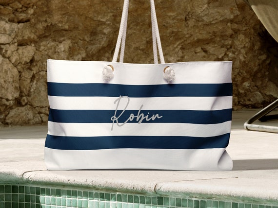 Personalized Tote Beach Summer bag, With Your Name / Made by Order