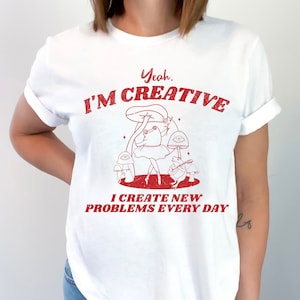 I&#39;m Creative Meme Shirt Vintage Frog T Shirt Retro Cartoon Shirt Frog Sweater Weird Shirts Frog Art T Shirt Unisex Shirt Aesthetic Graphic