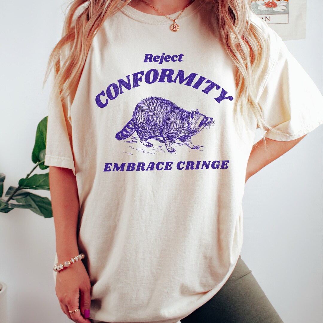 T-shirt Vintage Années 90 - Message "Conformity Is A State Of Mind" Avec Canards - Taille XL Blanc