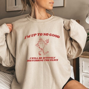 Frog Meme Shirt Vintage Frog T Shirt Retro Shirt Frog Sweater Weird Shirts Frog Unisex T Shirt Weird Sweatshirt Meme Sweater Witty Shirt