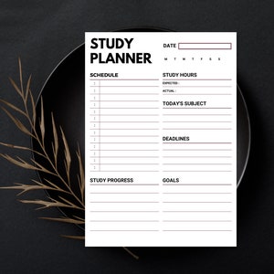 Studienplaner, druckbarer Studienplaner, Studentenplaner, College-Studentenplaner, Studienplaner, Akademischer Planer, Studentenplanung