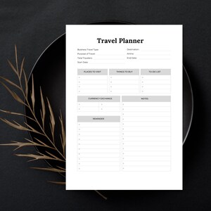 Travel Planner, Printable Travel Planner, Digital Travel Planner, Travel Organizer, Travel Budget, Travel Itinerary, Trip Planner