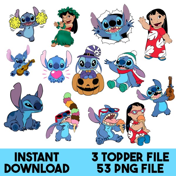 Lilo and Stitch Cake Topper Printable - Etsy