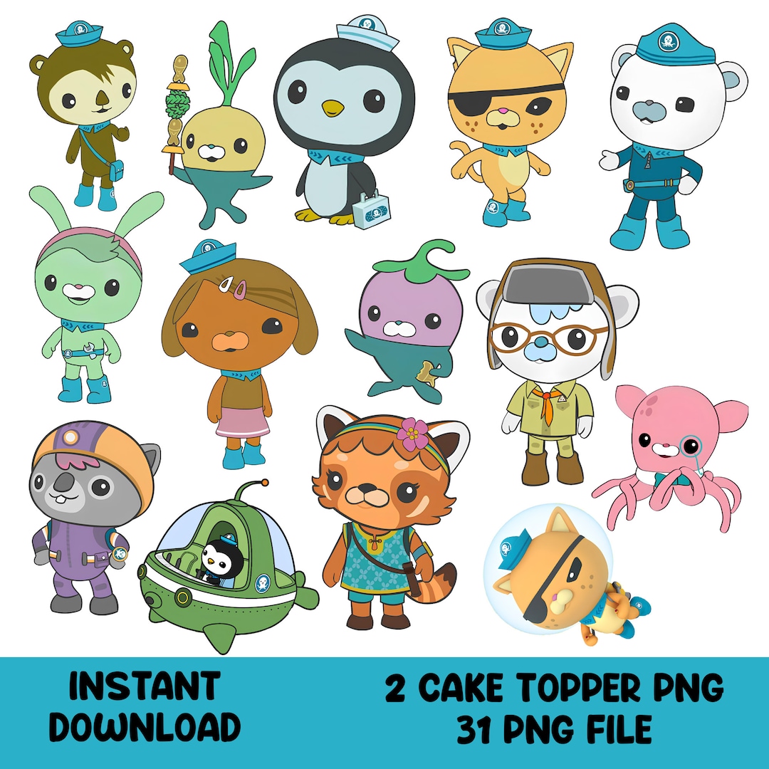 Instant Download Octonauts PNG File Octonauts Cake Topper Etsy Australia