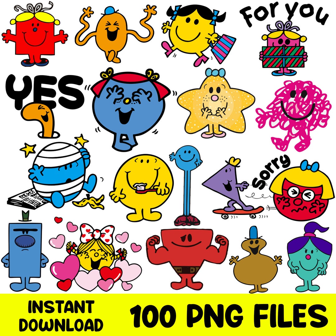 Instant Download Little Miss PNG Little Miss Clipart Mr Men - Etsy UK