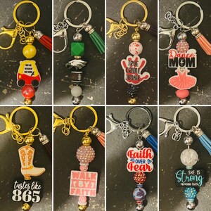 12 Pcs Beadable Keychain Bars For Beads Blank Keychain Metal