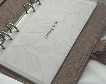 A6 customizable Frosty cash envelopes / branches / matte white / cash envelopes without zipper