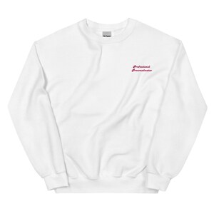 Embroidered Sweatshirt, Gift for student, Gift for Women, Cute embroidered shirt, Professional Procrastinator Shirt, Funny Sweatshirt