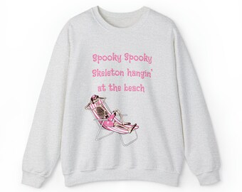 Halloween Crewneck Sweatshirt, Pastel Halloween Sweatshirt, Pastel Halloween Skeleton Shirt, Skeleton Sweatshirt, Halloween Gift