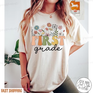 Camiseta para professor da primeira série Comfort Colors®, camiseta para professor da primeira série, camiseta da primeira série, camiseta da primeira série, escola primária, camiseta para professor