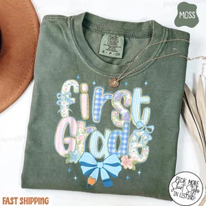 Camiseta para professor da primeira série Comfort Colors®, camiseta para professor da primeira série, camiseta da primeira série, camiseta da primeira série, escola primária, camiseta para professor