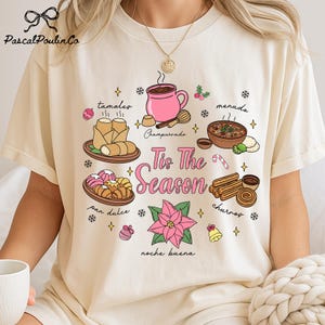 Mexican Christmas Sweatshirt, Tis the Season Conchas Mexican Food Long Sleeves, Mexico Party Tee, Xmas Swearshirt