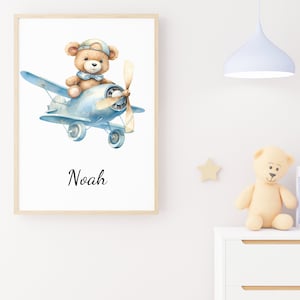 Set de carteles decorativos de ositos de peluche para habitación de bebé y niños