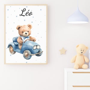 Set de carteles decorativos de ositos de peluche para habitación de bebé y niños