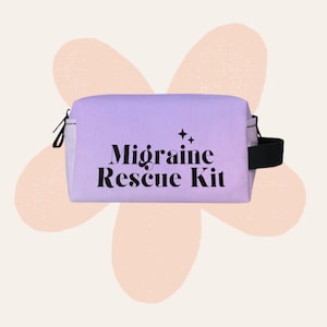 Migraine Headache Rescue Kit, Toiletry Bag, Makeup Bag, Makeup Kit for on the go headache medicine