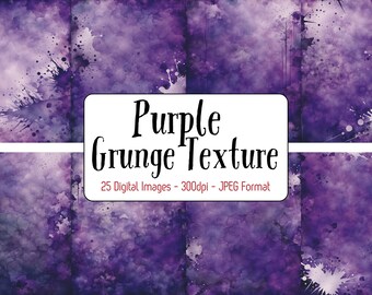 Purple Grunge Texture Digital Paper | Purple Patterns, Purple Grunge Backdrops, Printable, Pattern Download for Junk Journals & Scrapbooking
