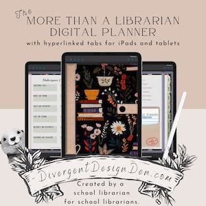 Digital Planner for Librarians | More Than a Librarian Planner | 197 Pages | iPad Compatible