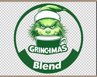 Grinchmas Blend Face  PNG Grinch Christmas Grinch Clip Art PNG Ideal for Cricut Crafting Funny Grinch  Png