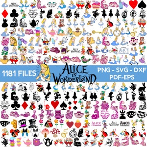 1181 Files Alice in Wonderland SVG Bundle, Alice SVG, Princess svg, Alice in Wonderland Clipart, Alice in Wonderland digital download