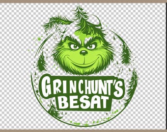 Grinchmas Blend Face  PNG Grinch Christmas Grinch Clip Art PNG Ideal for Cricut Crafting Funny Grinch  Png