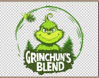 Grinchmas Blend Face  PNG Grinch Christmas Grinch Clip Art PNG Ideal for Cricut Crafting Funny Grinch  Png