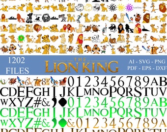 1202 Files Lion King SVG Bundle, Simba Svg Files for Cricut, Lion King Png, Hakuna Matata Svg for Shirts, Layered Svg Files Instant Download