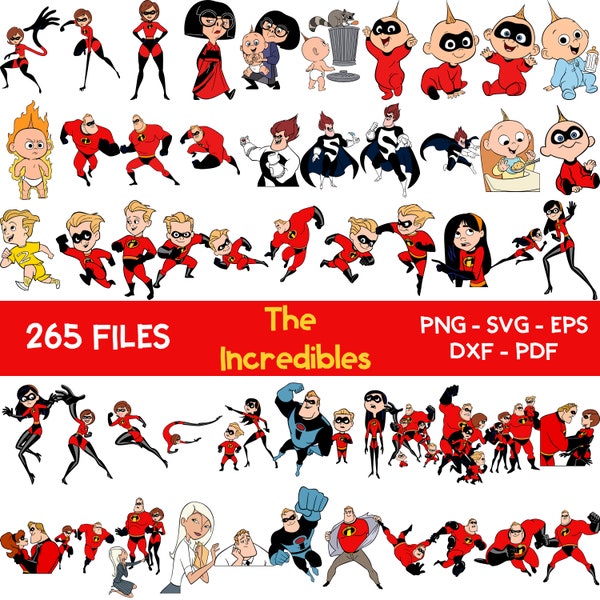 265 Files The Incredibles svg, The Incredibles bundle, The Incredibles clipart, The Incredibles png, Incredibles svg,