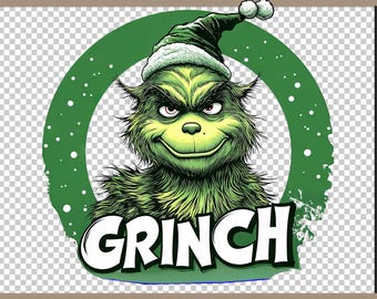 Grinchmas Blend Face  PNG Grinch Christmas Grinch Clip Art PNG Ideal for Cricut Crafting Funny Grinch  Png