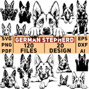 German Shepherd SVG Bundle | 120+ Dog Lover Designs | Digital Files for Cricut, Silhouette, Sublimation, T-Shirt, Mug, Stickers & More