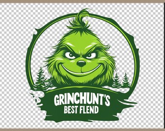 Grinchmas Blend Face  PNG Grinch Christmas Grinch Clip Art PNG Ideal for Cricut Crafting Funny Grinch  Png