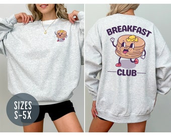 Breakfast Club Sweatshirt, Vintage Crewneck, Retro Aesthetic Breakfast Club, Funny Sweatshirt, Unisex, Pancake Stack Sweatshirt