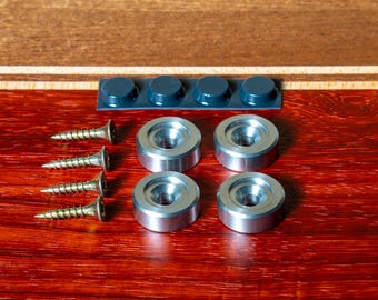 Patas para tabla de cortar de acero inoxidable macizo, mejora tu tabla de cortar, tabla de charcutería o bandeja para servir, Patas para tabla de cortar