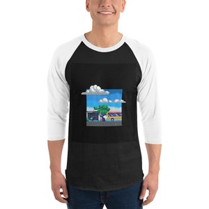 3/4 sleeve raglan shirt