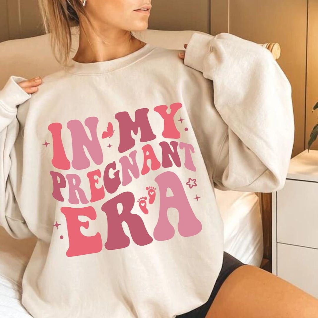 In My Pregnant Era Sweatshirt, Pregnancy Sweatshirt, Mom to Be, Pregnancy Announcement Shirt