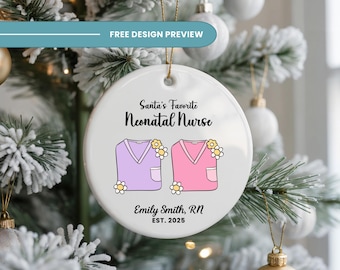 NICU Nurse Ornament, Neonatal Nurse Ornament, Custom NICU Nurse Christmas Ornament, Nicu Christmas Ornament, NICU Nurse Graduation Gift Idea