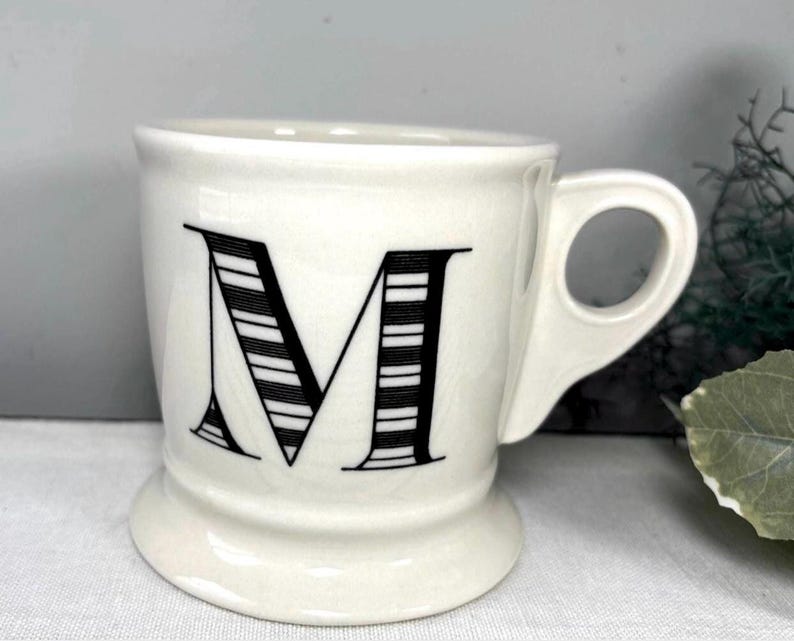 Anthropologie Monogrammed Mug: Z Initial Shaving-Style Mug 画像 10