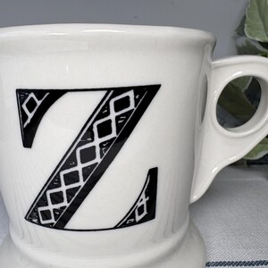 Anthropologie Monogrammed Mug: Z Initial Shaving-Style Mug 画像 8