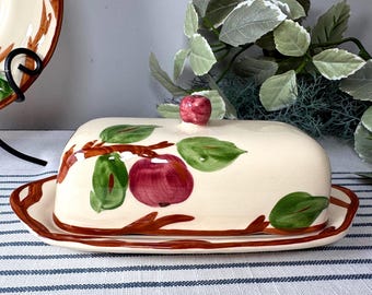 Vintage Franciscan ENGLAND Apple Covered Butter Dish: Farmhouse Dinnerware