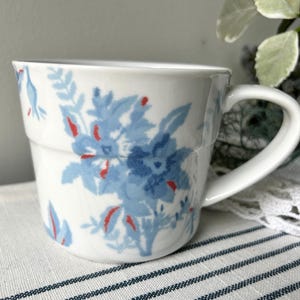 Royal Worcester Jamie Oliver Mug: Blue Floral Porcelain Coffee Cup