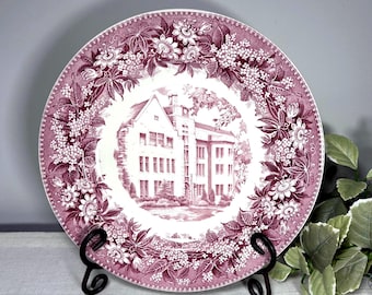 Vintage Wedgwood Mulberry Dinner Plate Display ~ Cottage Decor ~ Heidelberg College