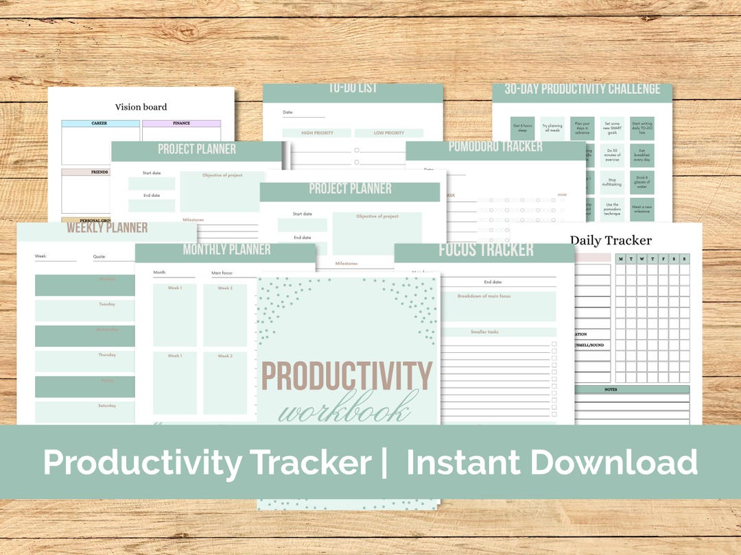 ADHD Work Planner PDF | Printable Productivity Journal | Goal Setting ...