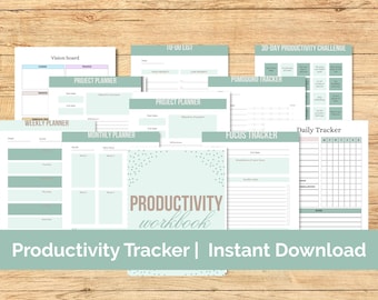 ADHS Arbeitsplaner PDF | Printable Printable Printable Journal | Ziele - Tracking