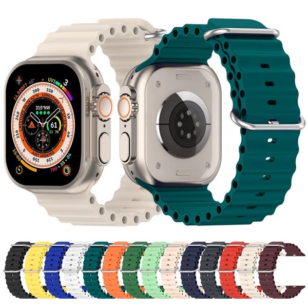 Bracelet en silicone Ocean compatible avec Apple Watch