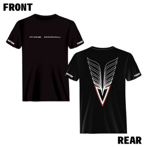 May include: Black t-shirt with "FIRE ARROW" printed on the front and a white stylized wing design on the back. The sleeves have "NATION" and "TOUGE" printed on them.