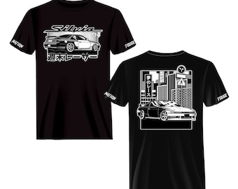 Touge Nation Tribute-Series JDM Nissan Silvia S14 Kouki Manga-Style T-Shirt