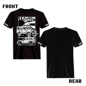 T-shirt in stile manga Troopy JDM Toyota Land Cruiser FJ45 Touge Nation Heritage-Series