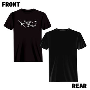 May include: Black t-shirt with a white starburst design and the text "Touge Nation" on the front. The back of the shirt is plain.