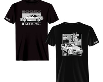 Touge Nation Tribute-Series JDM Nissan 300ZX Z32 Manga-Style T-Shirt